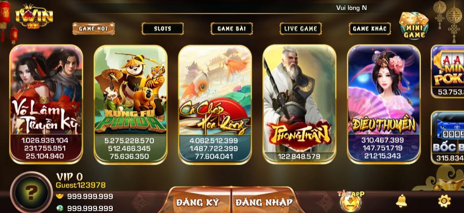 đăng ký iwin để tận hưởng kho game đa dạng