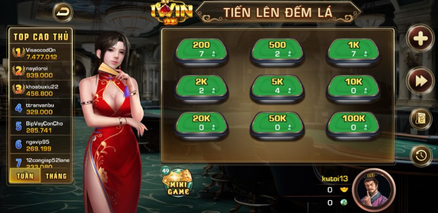 tiến lên đếm lá iwin